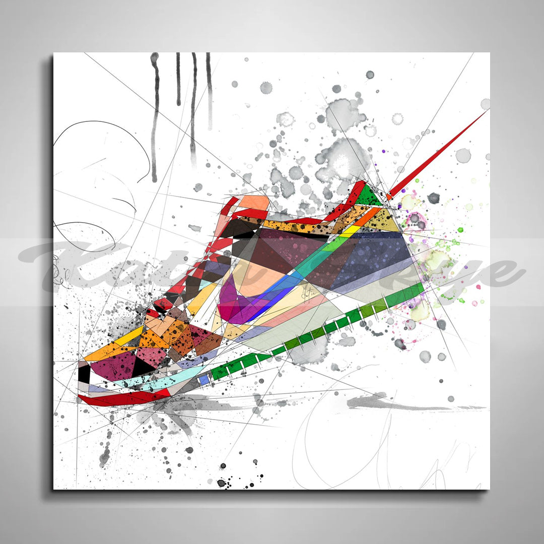 ABSTRACT SNEAKERS MULTICOLOR ART INSPIRED BY SB DUNK SNEAKERS