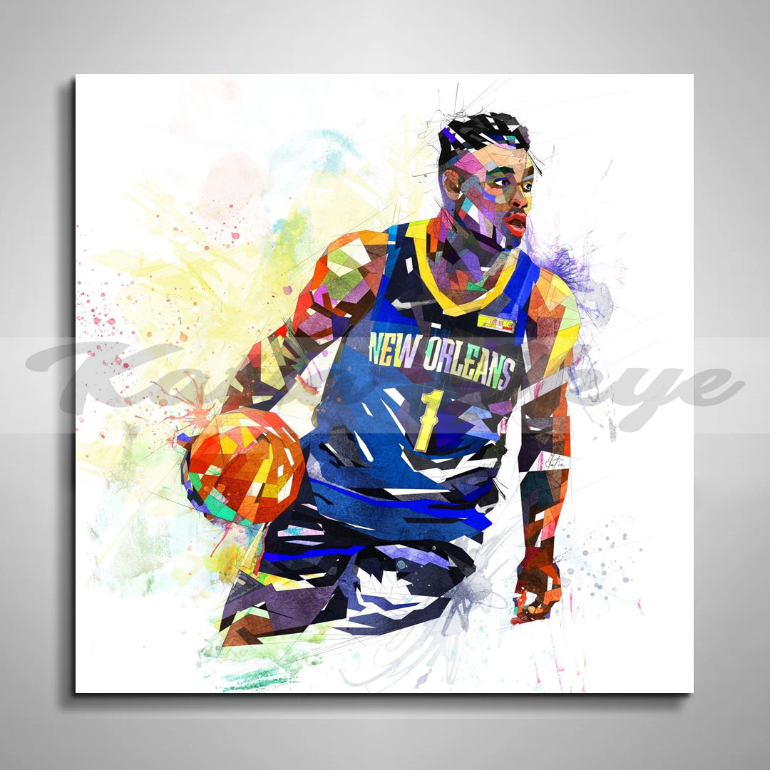 Zion Williamson Canvas Print - New Orleans Pelicans - Wall Art, Sports Art Print, Kids cheapest Decor, Man Cave, Canvas Art, Gift, Basketball Poster