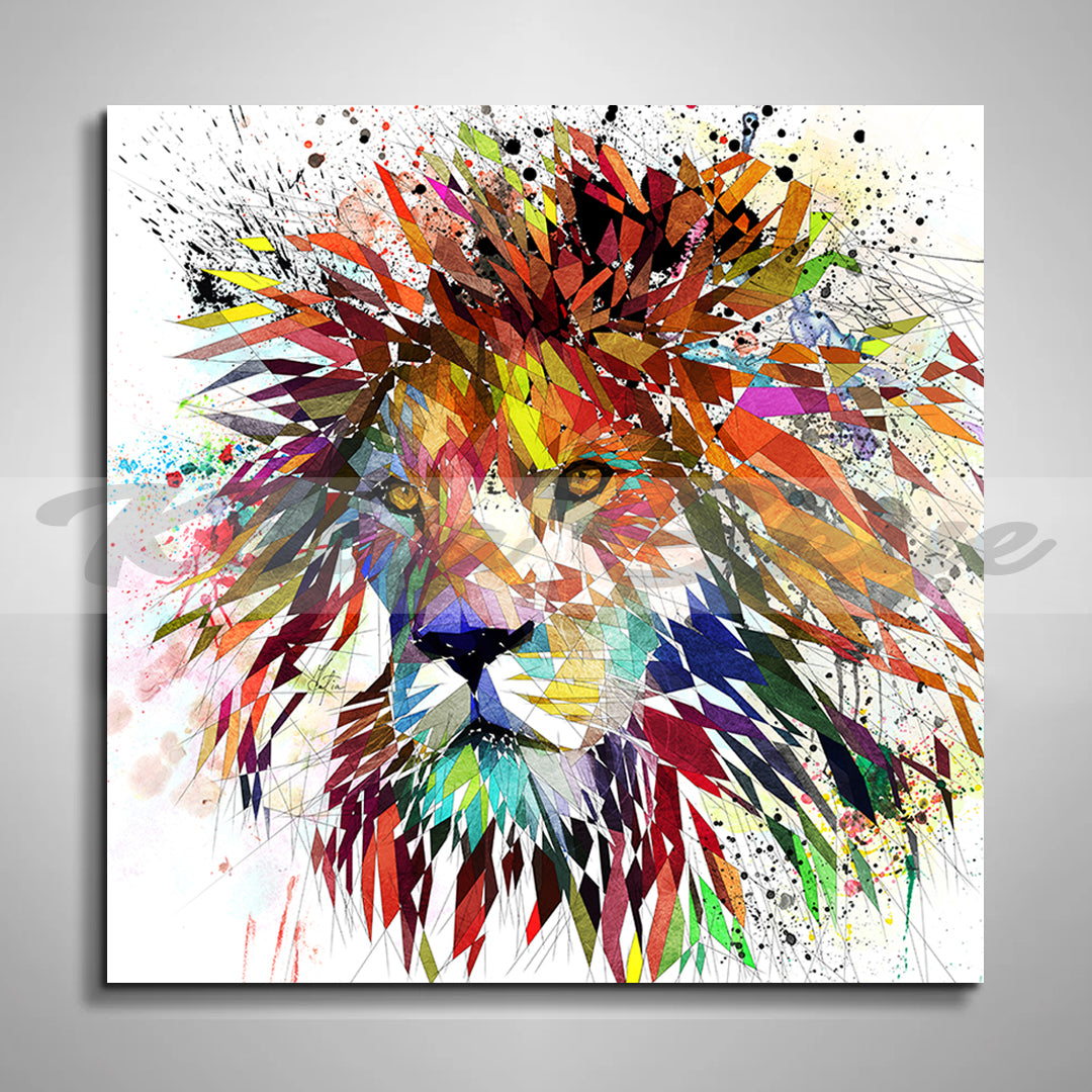 Contemporary Animal Canvas Wall Art Lion // ZOO-LI01