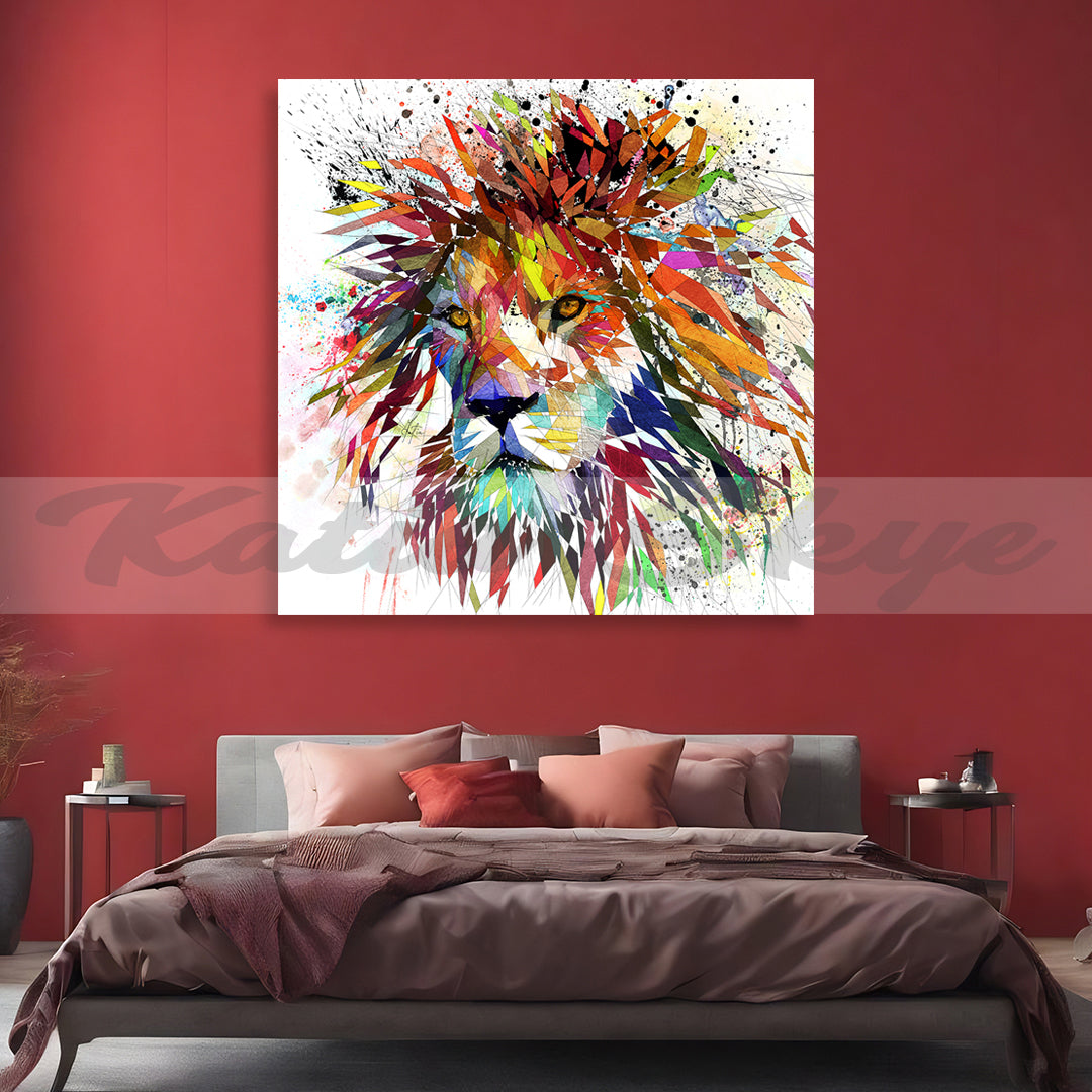 Contemporary Animal Canvas Wall Art Lion // ZOO-LI01