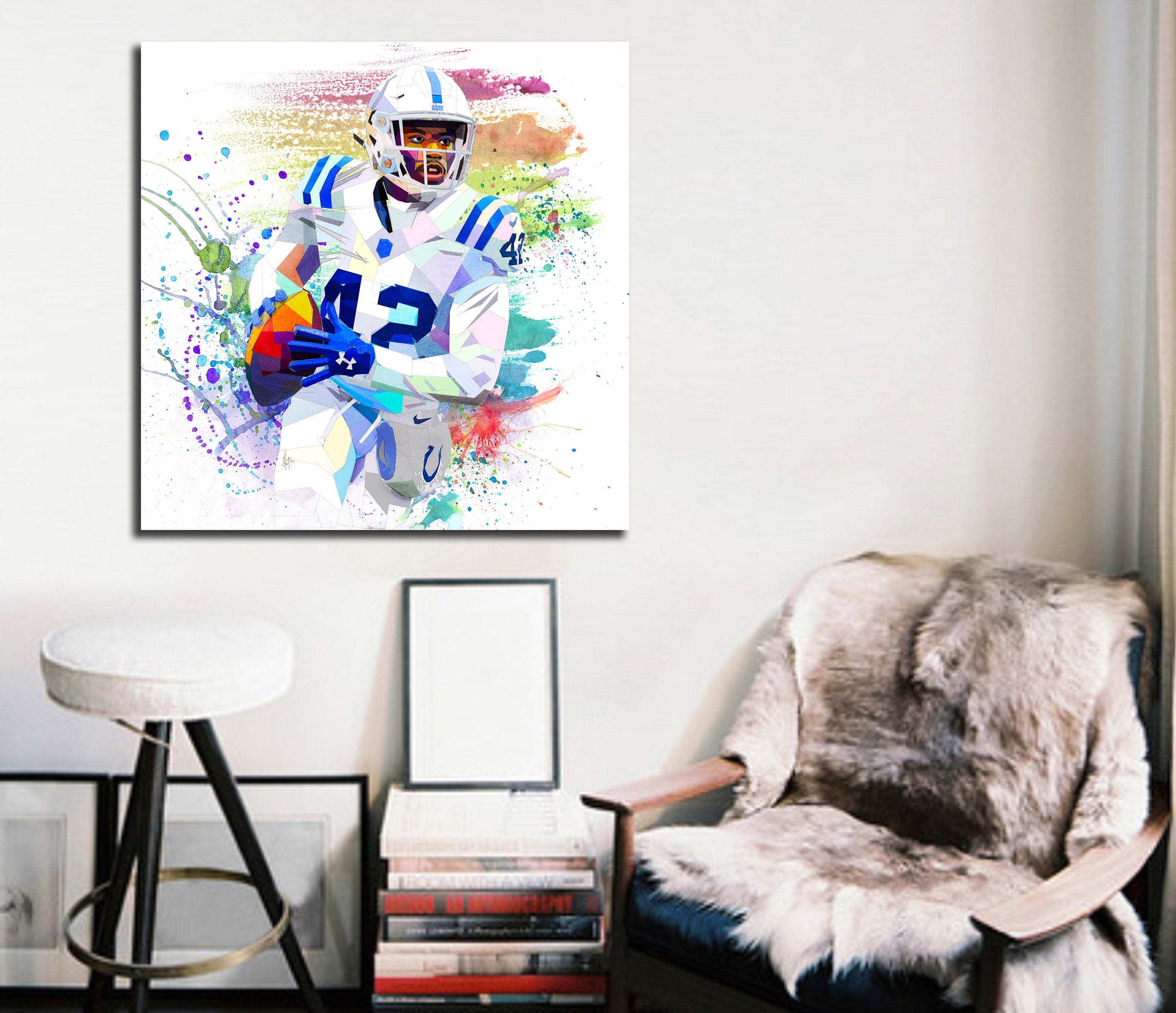 Kenny Moore American Football Canvas Wall Art