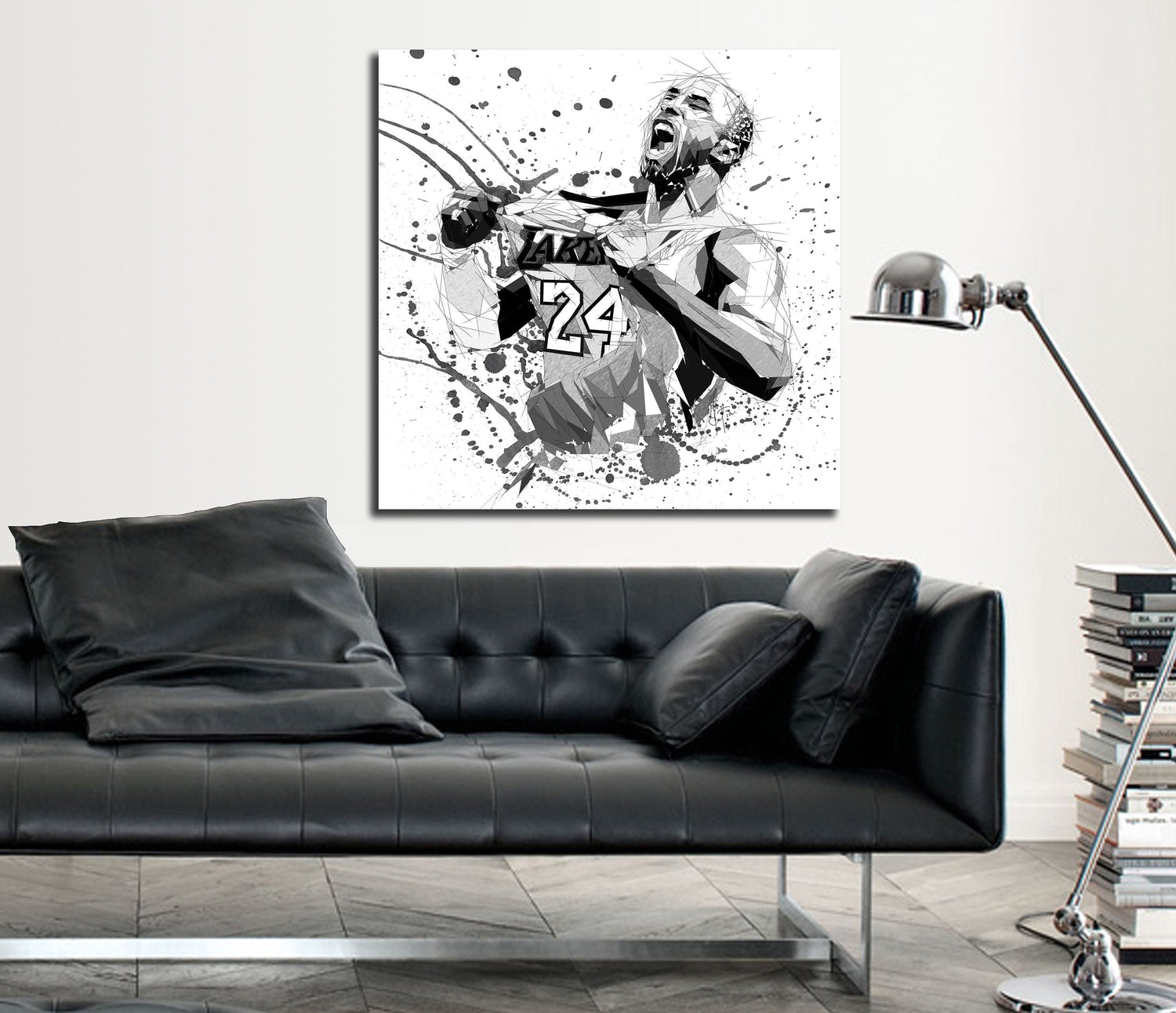 Kobe Bryant Slam Dunk Wall Art Basketball Canvas Print Black -  Israel