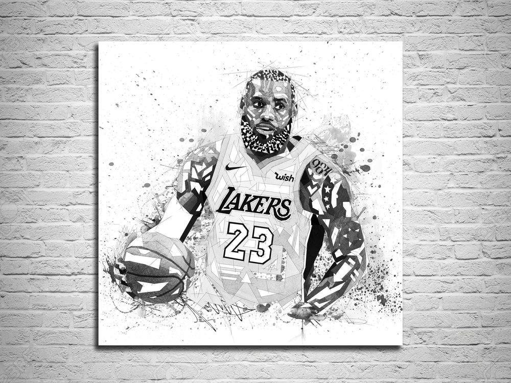 Basketball Legends LA Lakers Team Wall Art, Lebron James Art poster - No  Frame