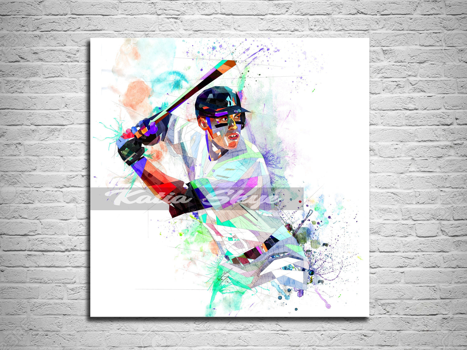 Aaron Judge MLB Outfielder New York Yankees Art Wall Room Poster - POSTER  20x30