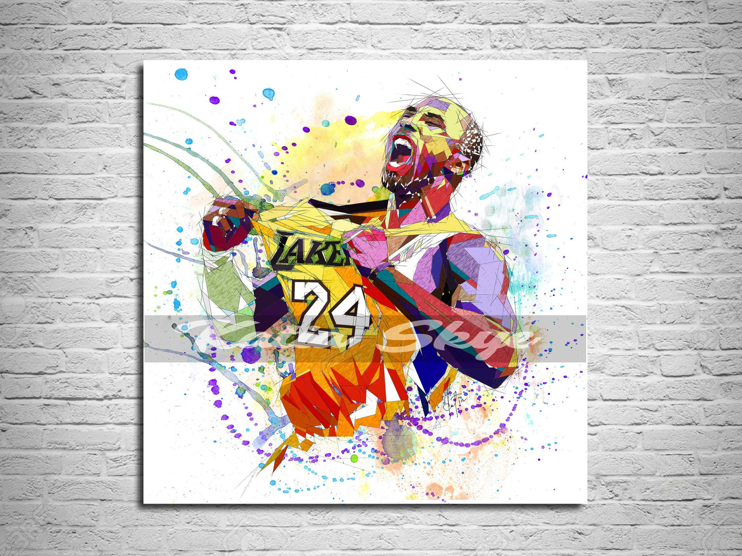 Buy Kobe Bryant Canvas Print Portrait, Basketball Wall Art - KatiaSkye