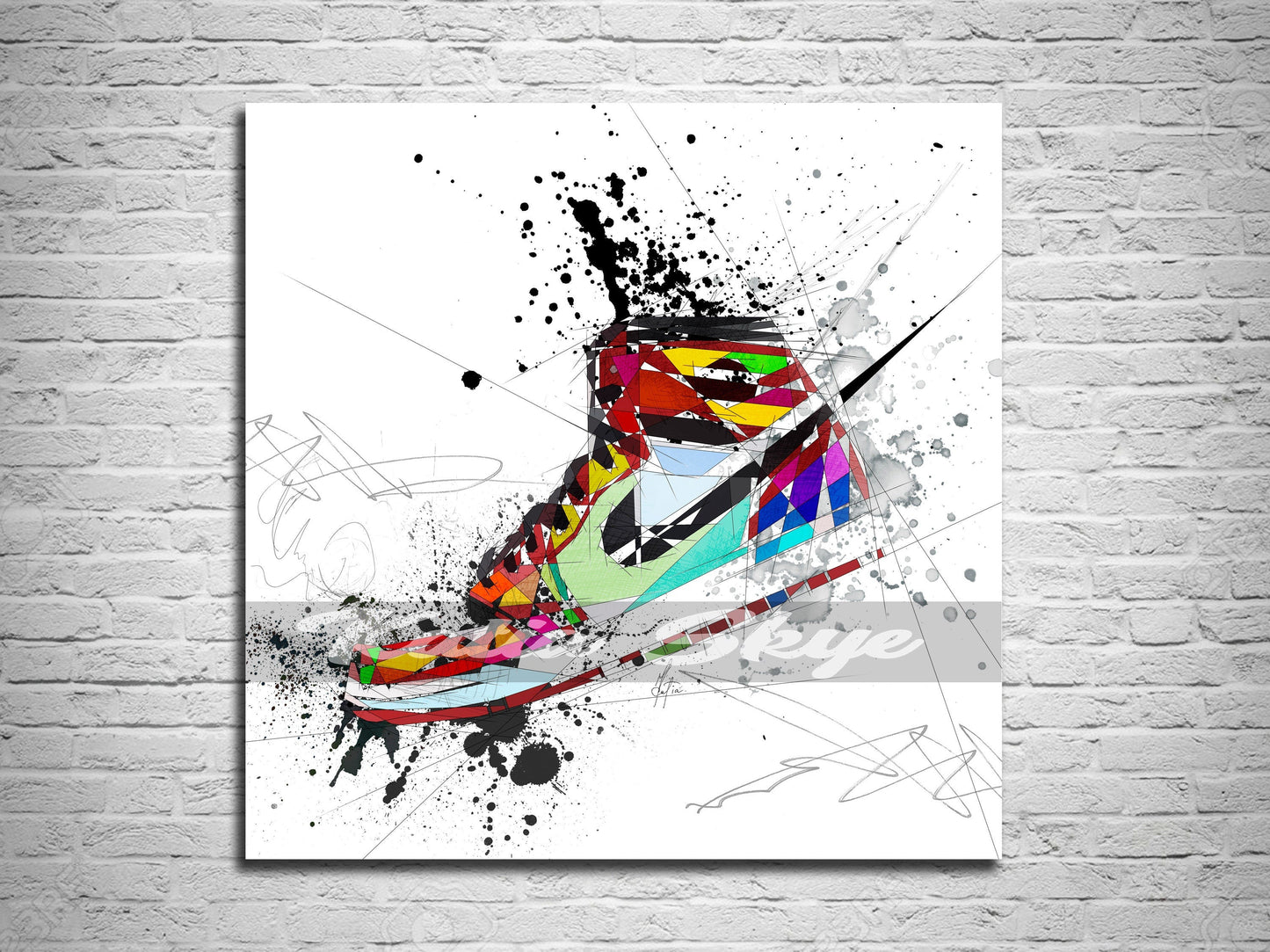 Canvas Print Jordan Sneakers Basketball Art - katiaSkye – KatiaSkye